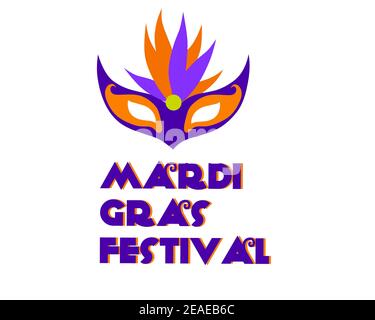 Illustration Mardi Gras carnival cards design Stock Photo