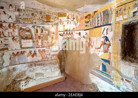 The tomb of Amenemonet, Qurnet Murai, Luxor, Egypt Stock Photo