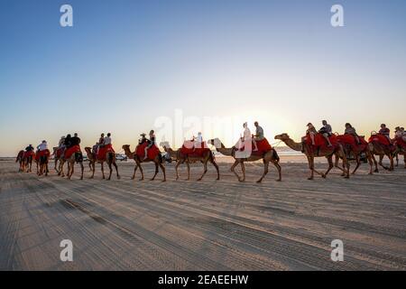 Sunset Ride on a Cable Beach, Broome Stock Photo