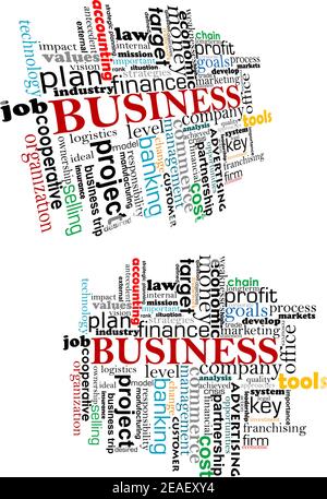 Business tag cloud for web and infographic design Stock Vector