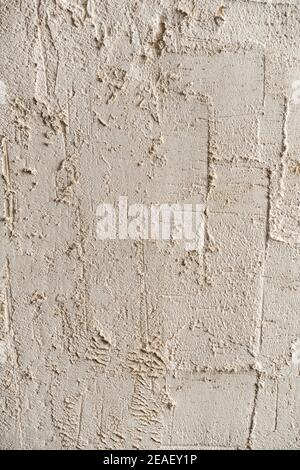 white textured plaster on the wall. Background for texture and design Stock Photo