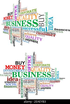 Business tag cloud for marketing and web design Stock Vector