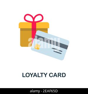 Loyalty Card flat icon. Color simple element from customer loyalty collection. Creative Loyalty Card icon for web design, templates, infographics and Stock Vector