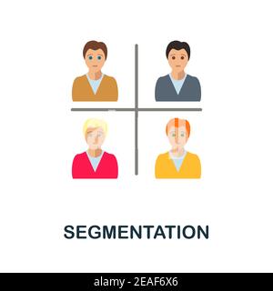 Segmentation flat icon. Color simple element from customer loyalty collection. Creative Segmentation icon for web design, templates, infographics and Stock Vector