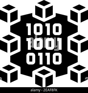artificial model neural network glyph icon vector illustration Stock ...