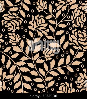 Abstract floral seamless pattern for wallpaper or background design Stock Vector