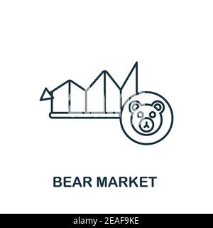 Bear Market icon. Simple element from business management collection. Creative Bear Market icon for web design, templates, infographics and more Stock Vector