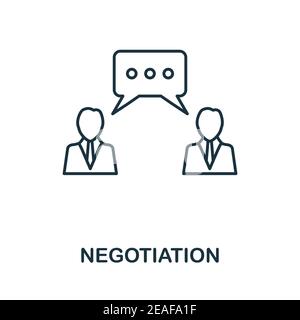 Negotiation icon. Simple element from soft skills icons collection ...