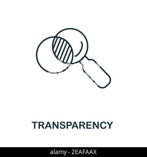 Transparency icon. Simple element from business management collection ...