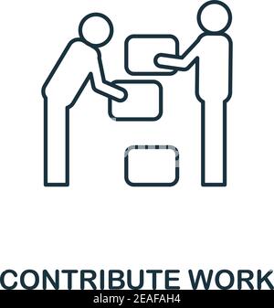 Contribute Work icon. Simple element from business management