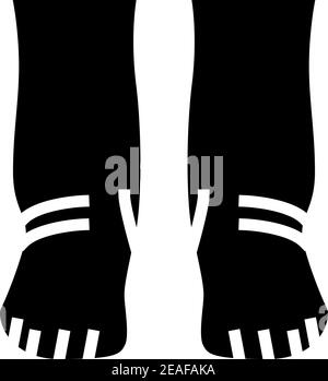 feet edema health disease glyph icon vector illustration Stock Vector