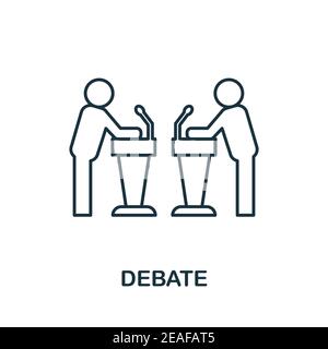 Debate icon. Simple element from business management collection. Creative Debate icon for web design, templates, infographics and more Stock Vector