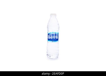 Aquafina 1.5 litre Water Bottle on isolated background Stock Photo