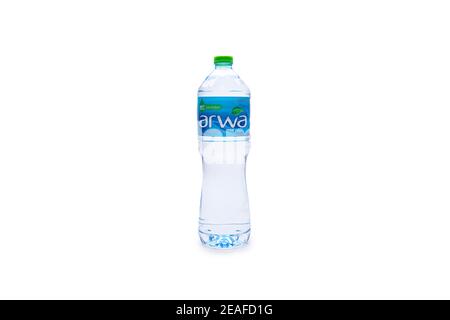 Arwa drinking Water Bottle on isolated background Stock Photo - Alamy