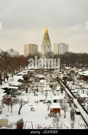Leipzig, Germany russian orthodox church in winter season Stock Photo