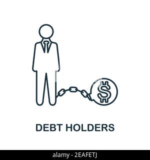 Debt Holders icon. Simple element from business management collection. Creative Debt Holders icon for web design, templates, infographics and more Stock Vector