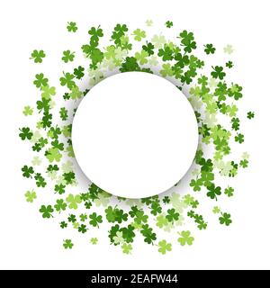 Free Vector  St patricks day background with clover and gold circles