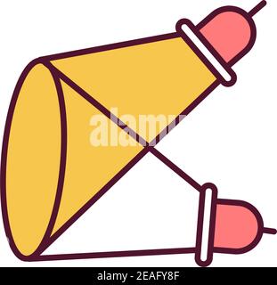 Spotlights RGB color icon Stock Vector
