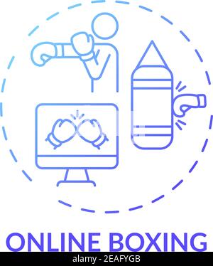 Online boxing concept icon Stock Vector