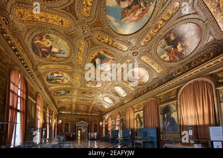 Interior of the Monumental Rooms, Marciana Library (Biblioteca ...