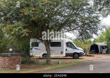 Motorhome camping among large Aloe Vera plants in the Bontebok National  Park, Swellendam, South Africa Stock Photo - Alamy