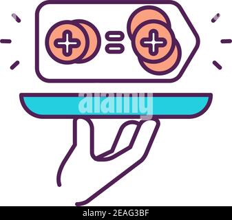 Marketing strategy RGB color icon Stock Vector