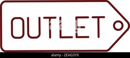 Outlet store RGB color icon Stock Vector