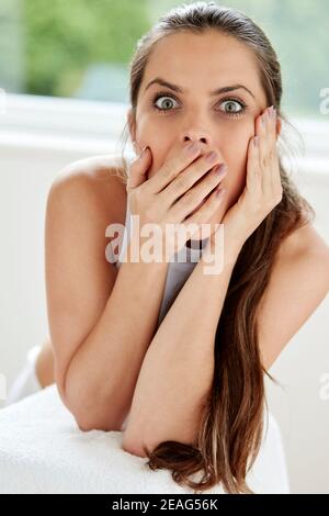 Shocked woman Stock Photo