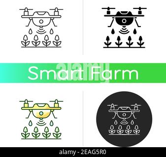 Farming drones icon Stock Vector