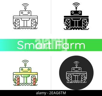 Robotics in agriculture icon Stock Vector