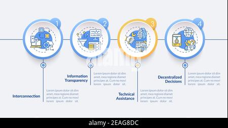 Industry 4.0 principles vector infographic template Stock Vector