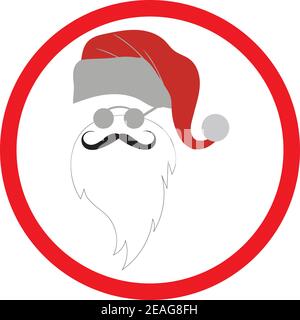santa claus vector icon logo illustration design template Stock Vector