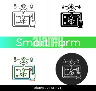 Precision agriculture icon Stock Vector