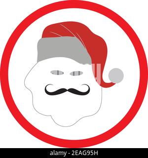 santa claus vector icon logo illustration design template Stock Vector