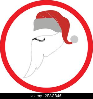 santa claus vector icon logo illustration design template Stock Vector