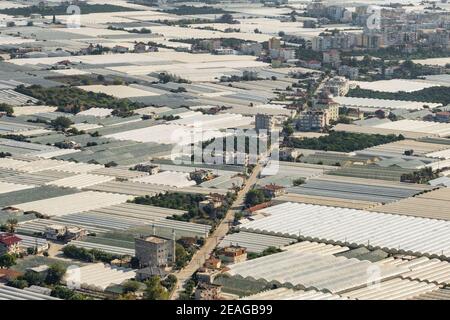 Endless greenhouses in Demre, Turkey Stock Photo