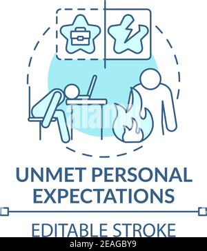 Emotional burnout concept icon Stock Vector