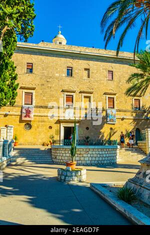 Stella maris monastery in Haifa, Israel Stock Photo