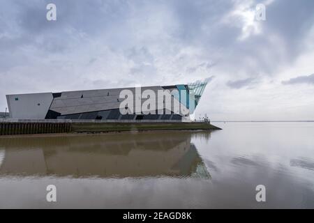 The Deep. A public aquarium in Hull, England situated on the River Humber Stock Photo