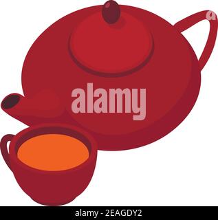 Hibiscus tea icon. Isometric illustration of hibiscus tea vector icon for web Stock Vector