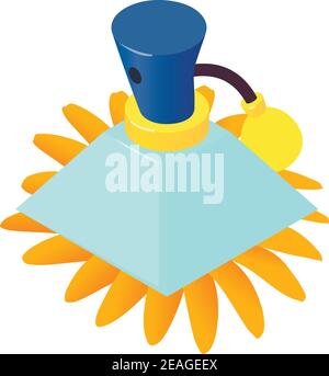 Cosmetic perfume icon. Isometric illustration of cosmetic perfume vector icon for web Stock Vector