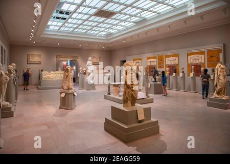 Interior of Museum of Fine Arts on 465 Huntington Avenue, Boston, Massachusetts MA, USA. Stock Photo