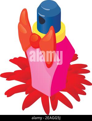 Elegant perfume icon. Isometric illustration of elegant perfume vector icon for web Stock Vector