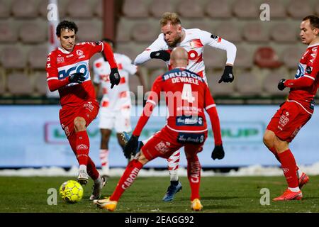 Standard's Joao Klauss De Mello pictured in action during a soccer game between KV Kortrijk and Standard de Liege (both from 1A first division), Tuesd Stock Photo