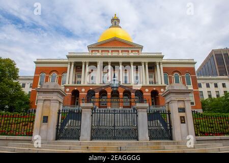 Massachusetts State House, Boston Beacon Hill, Massachusetts MA, USA. Stock Photo