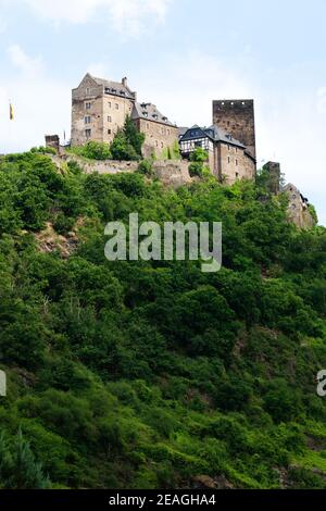 Castle Hotel Auf Schoenburg in Oberwesel. Stock Photo