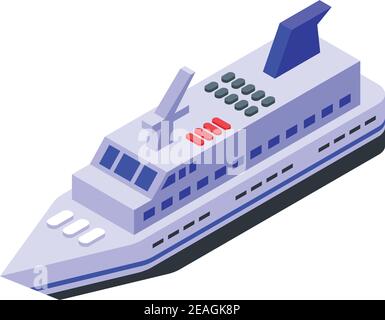 Ferry journey icon. Isometric of ferry journey vector icon for web design isolated on white background Stock Vector