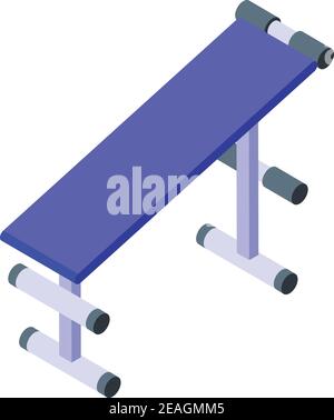 School gym bench icon. Isometric of school gym bench vector icon for web design isolated on white background Stock Vector