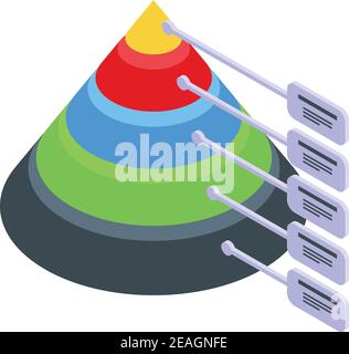 Cone hierarchy icon. Isometric of cone hierarchy vector icon for web design isolated on white background Stock Vector