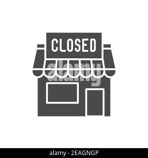 Closed shop line color icon. Sign for web page, mobile app, button, logo Stock Vector